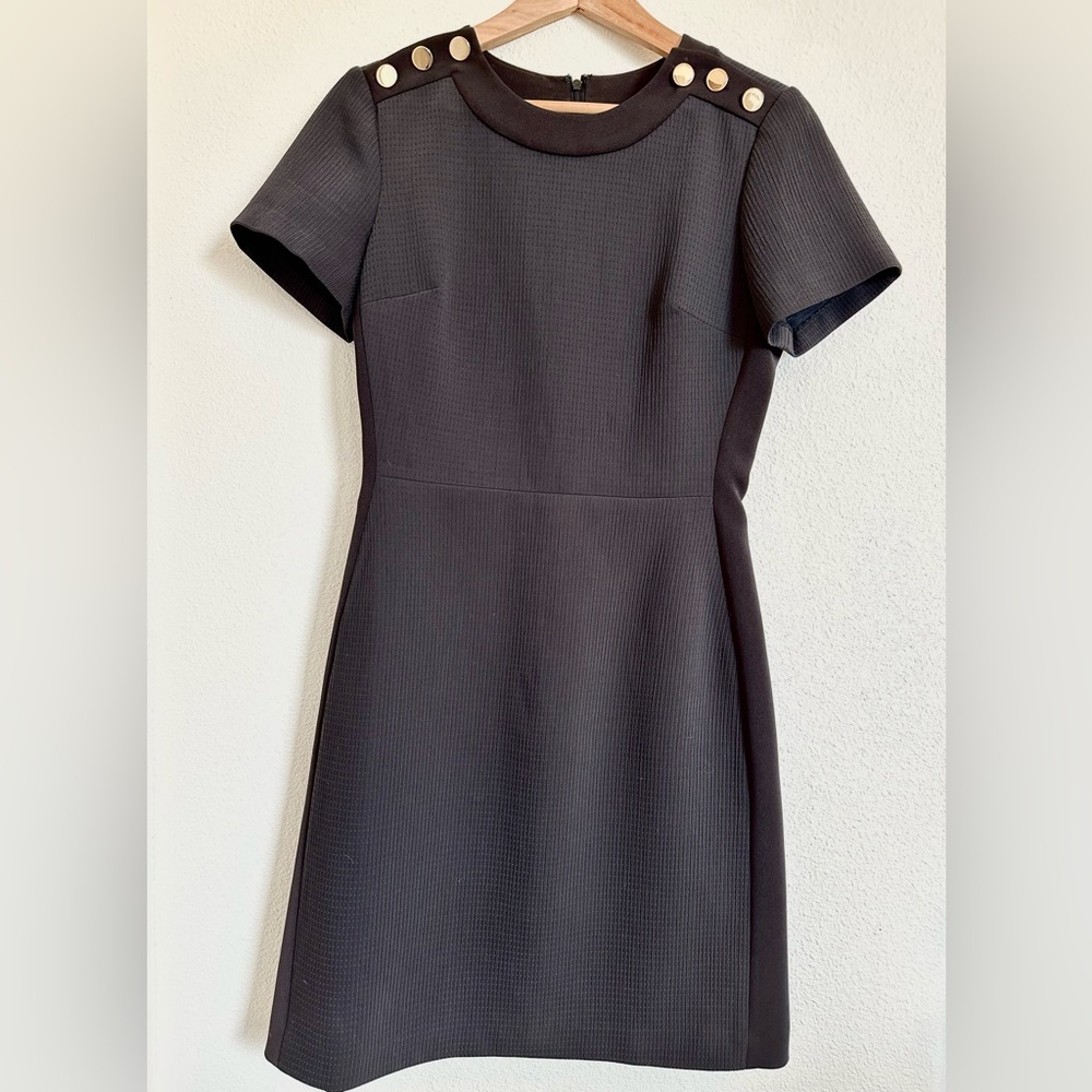 Club Monaco Little Black Dress Above the Knee Short Sleeve Size 2 Business